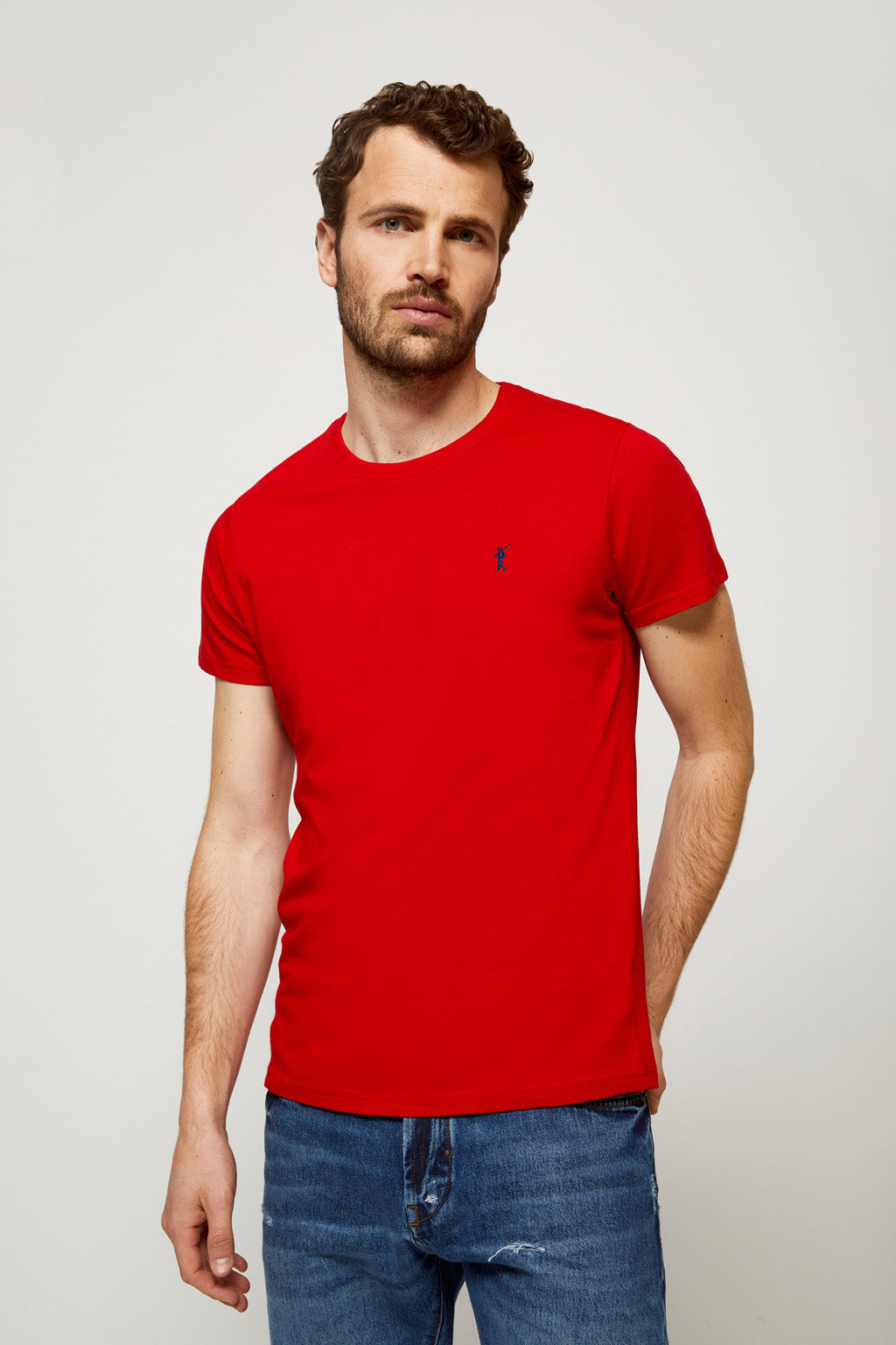 Corresponsal sanar algo Camiseta roja con logo bordado | Comprar online en Polo Club
