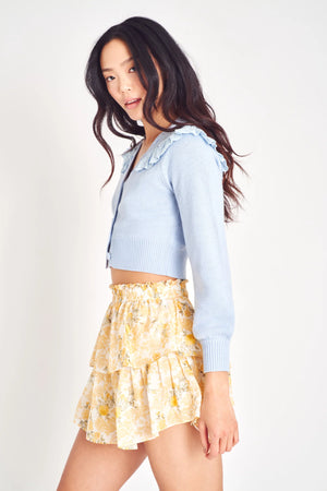 Loveshackfancy Ruffle Mini Skirt in Lemon Daydream - Cattivo - Lemon Skirt