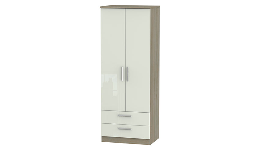 Burnham Tall Double Wardrobe with 2 Drawers