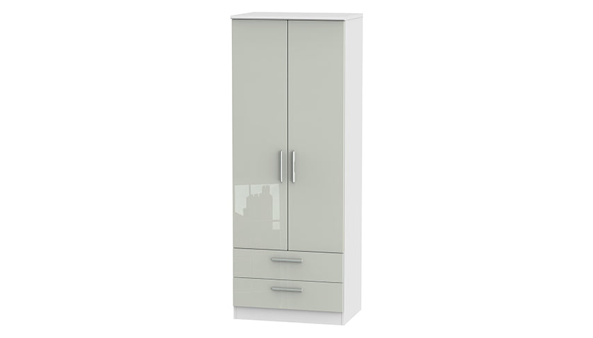 Burnham Tall Double Wardrobe with 2 Drawers