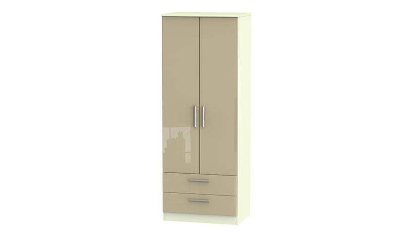 Burnham Tall Double Wardrobe with 2 Drawers