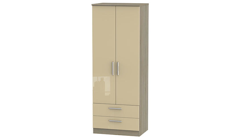 Burnham Tall Double Wardrobe with 2 Drawers