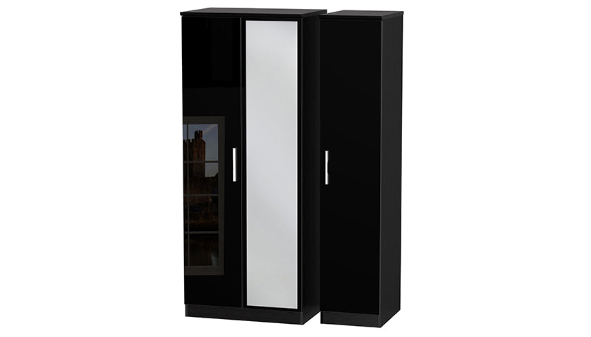 Burnham 3 door mirrored wardrobe