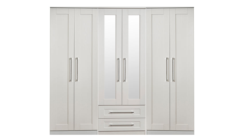 Porter 6 Door 2 Drawer 1 Mirror Wardrobe