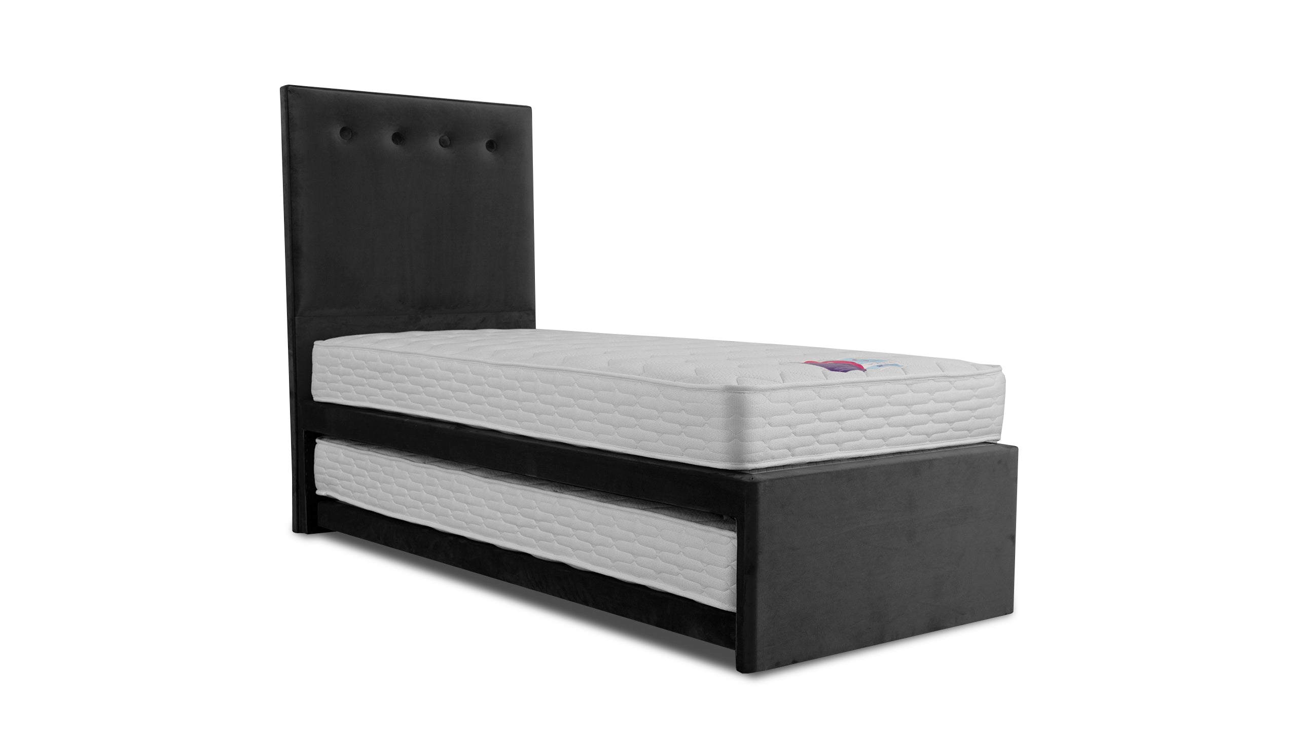 Tandem Guest Bed with Pocket Sprung + Open Coil Mattress