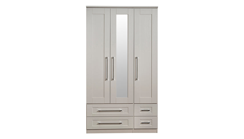 Porter 3 Door 4 Drawer 1 Mirror Wardrobe