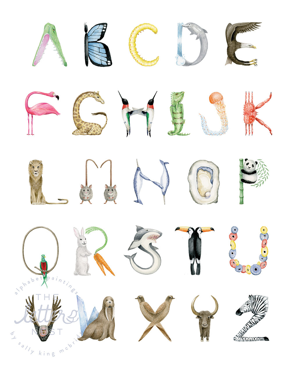 Animal Alphabet Print - The Letter Nest