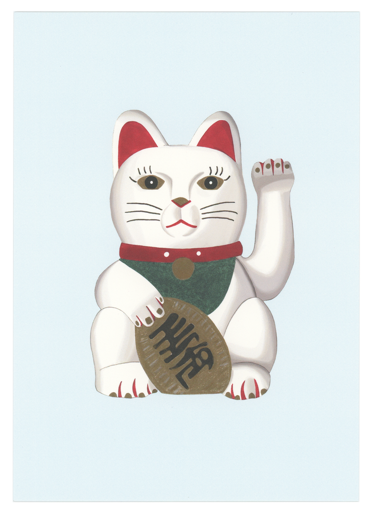 Lucky Cat Art Print – Good Postage