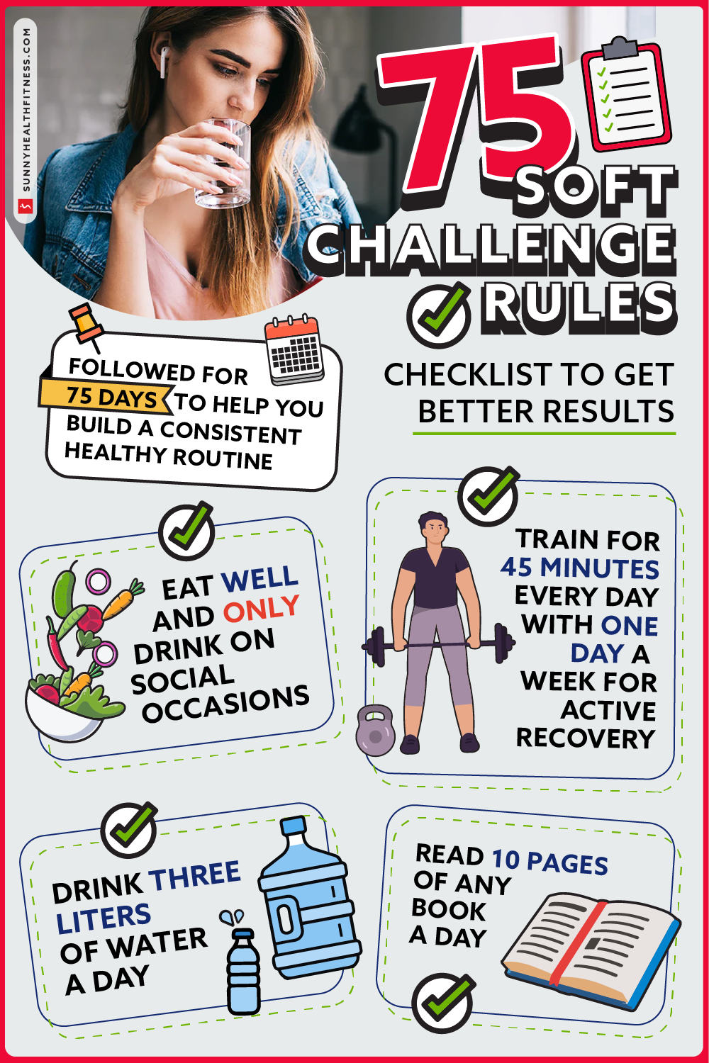 75 Soft Challenge Rules Checklist to Get Better Results Infographics