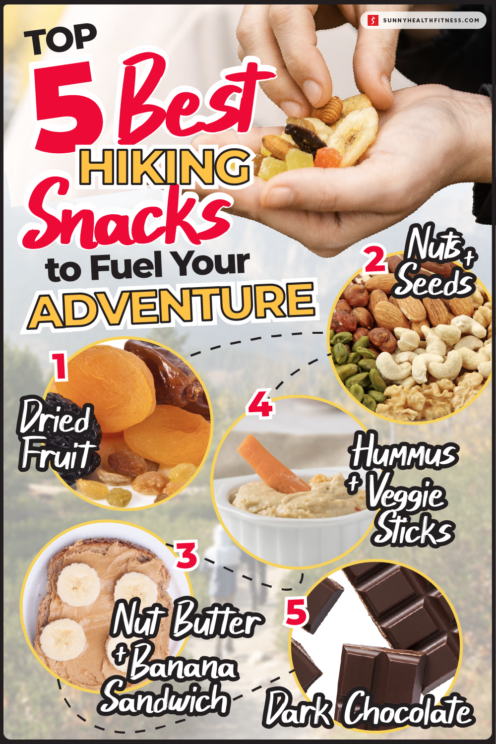 Top 5 Best Hiking Snacks to Fuel Your Adventure Infographic
