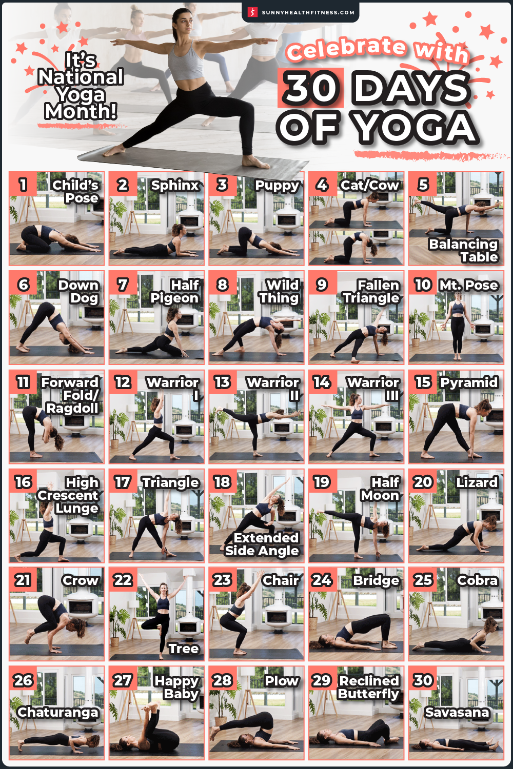 30 Days of Yoga Infographic