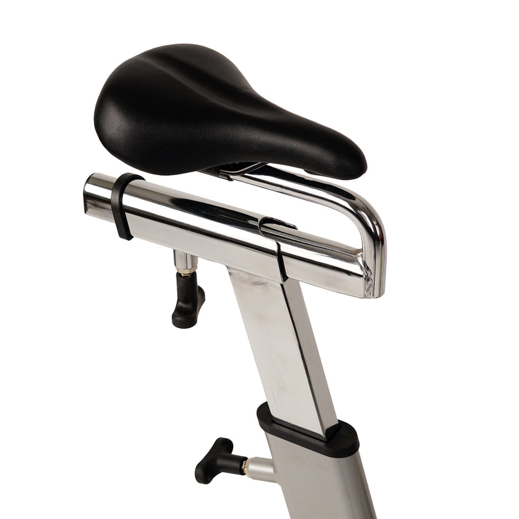 4-WAY ADJUSTABLE SEAT | With a simple twist of a knob, you can move back and forth (and up / down) so your workout can remain comfortable. 4-way adjustable seat makes customizing the bike to your perfect fit easy & convenient.