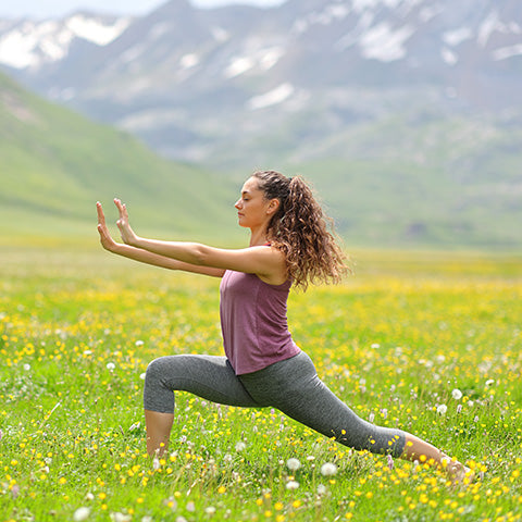 Woman demonstrating Tai Chi