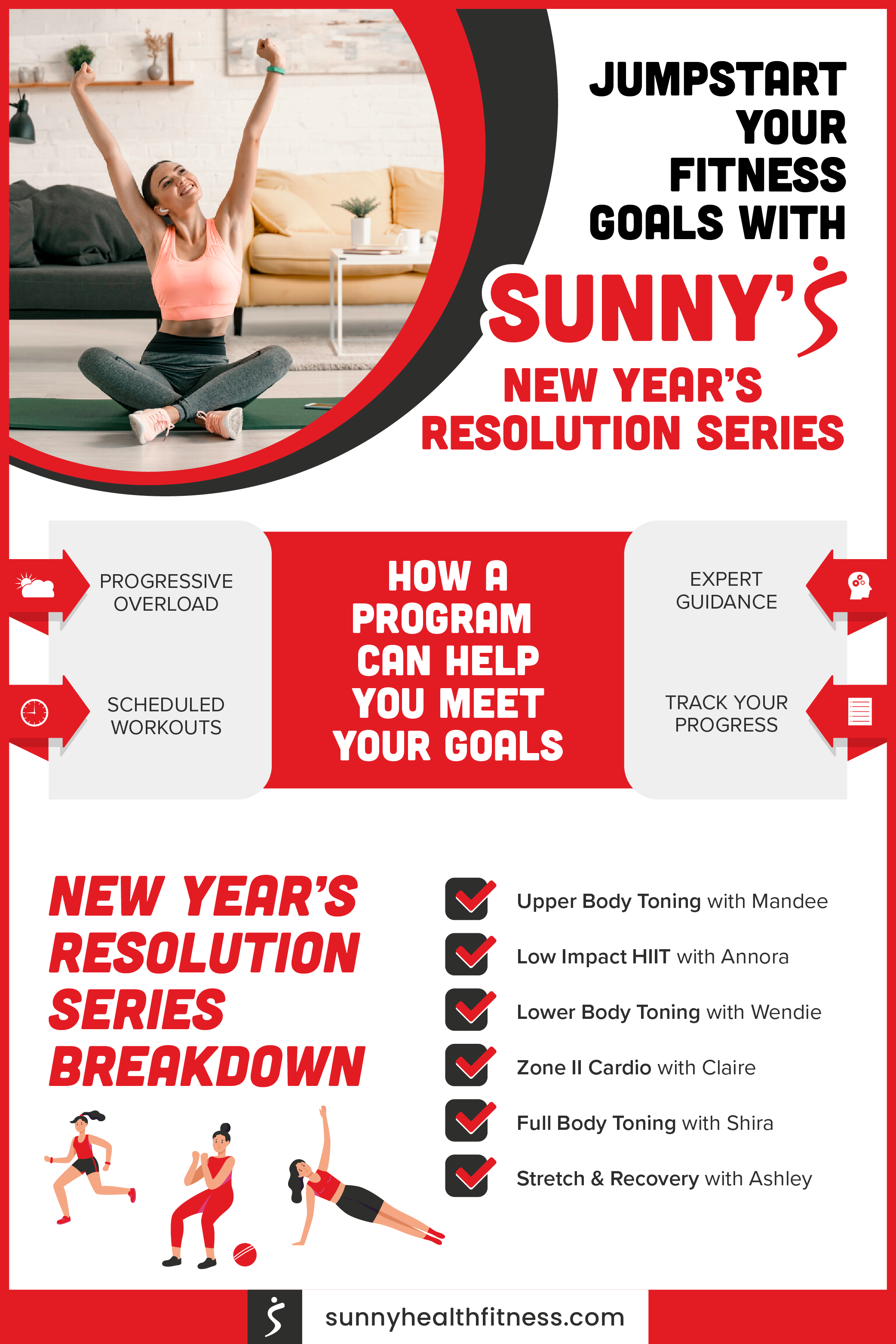 Jumpstart Your Fitness Goals With Sunny’s New Year's Resolution Series Infographic