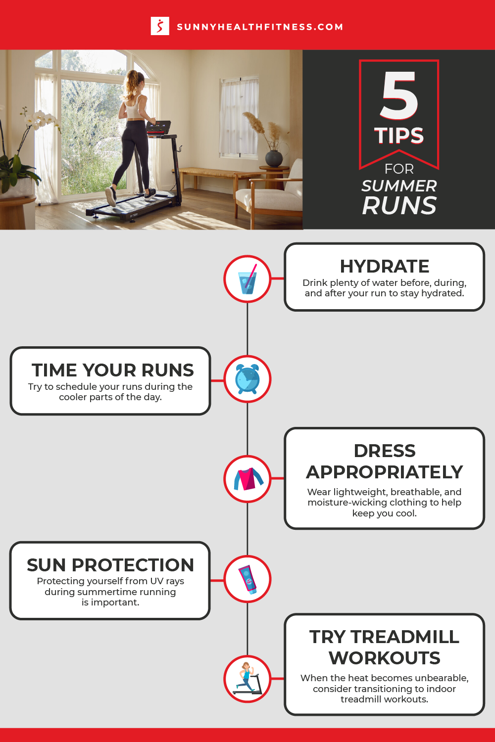 Summer Running Tips Infographic