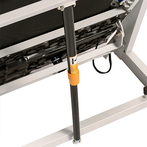 SOFT DROP SYSTEM | The soft-drop hydraulic mechanism on the Sunny treadmills is a great feature that allows the deck to gently lower itself to the floor. The soft drop hydraulic mechanism assures safe, hands free unfolding.