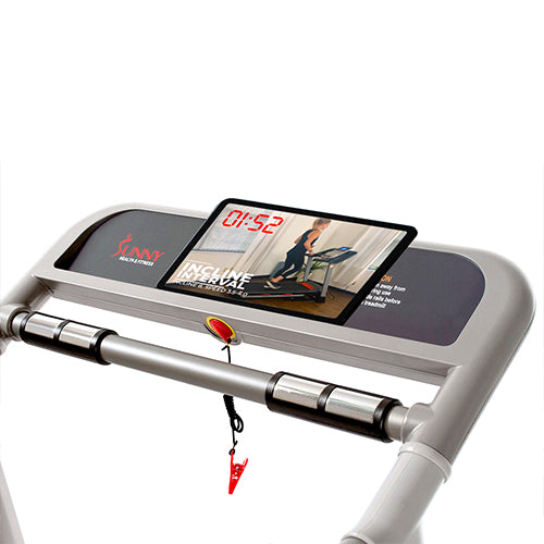 DEVICE HOLDER | Prop up your smart device on the holder to watch movies, workout videos or play your favorite music while you ride.