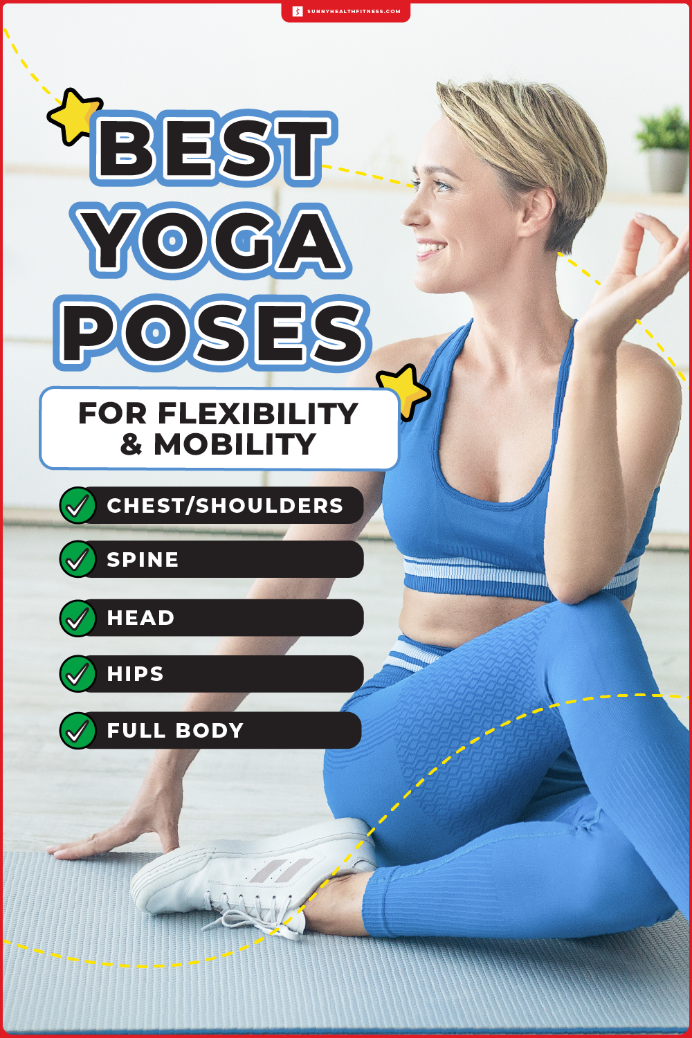 Best Yoga Poses for Flexibility & Mobility Infographic