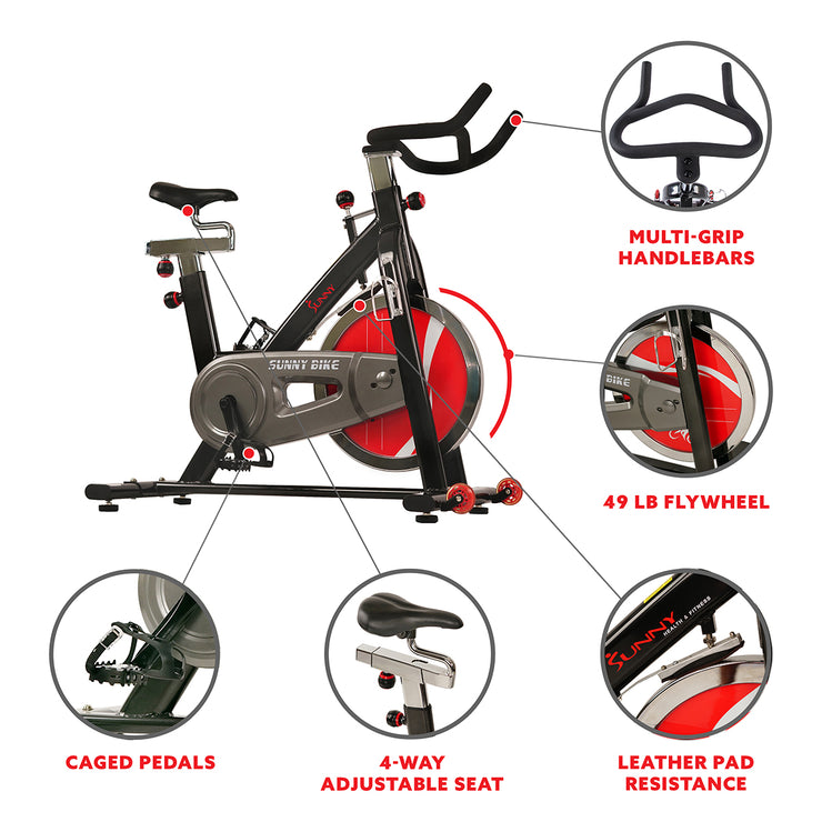 chain drive indoor cycling trainer exercise bike