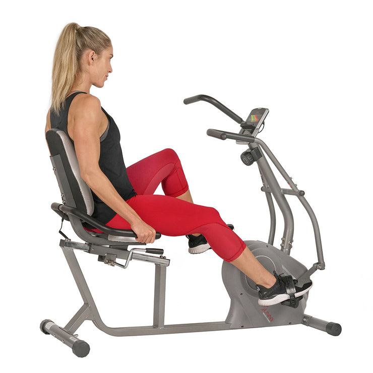 sunny cross training magnetic recumbent bike