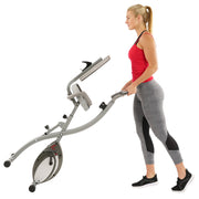 sunny health & fitness folding recumbent bike