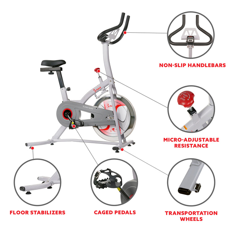 sunny magnetic resistance spin bike