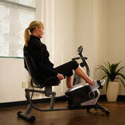 sunny health & fitness magnetic recumbent bike