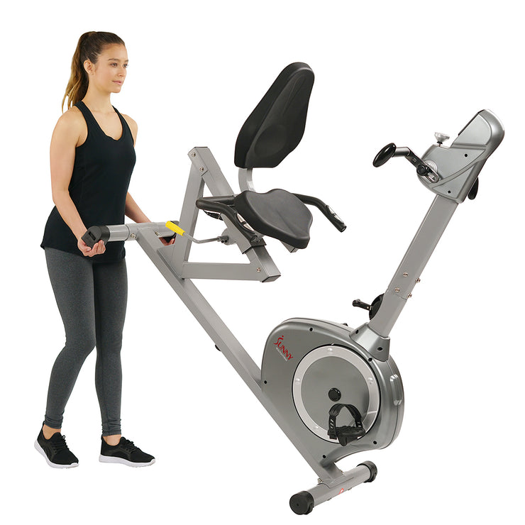 sunny health and fitness recumbent bike with arm exerciser