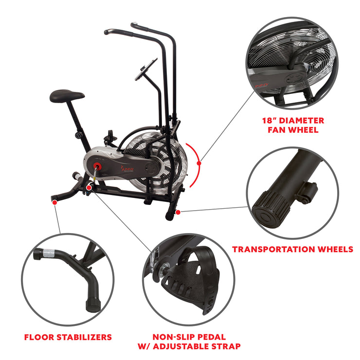 exercise bike with fan wheel