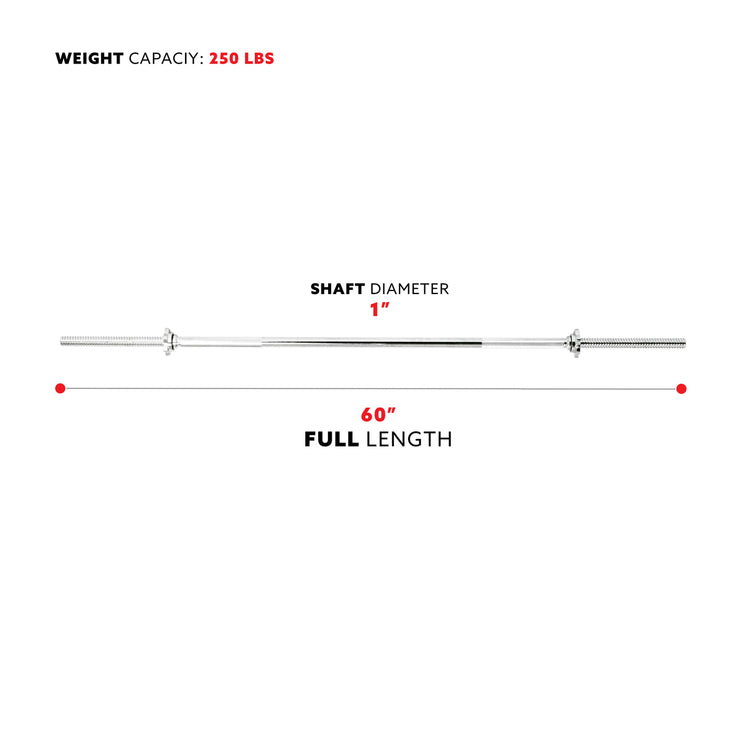 standard barbell diameter