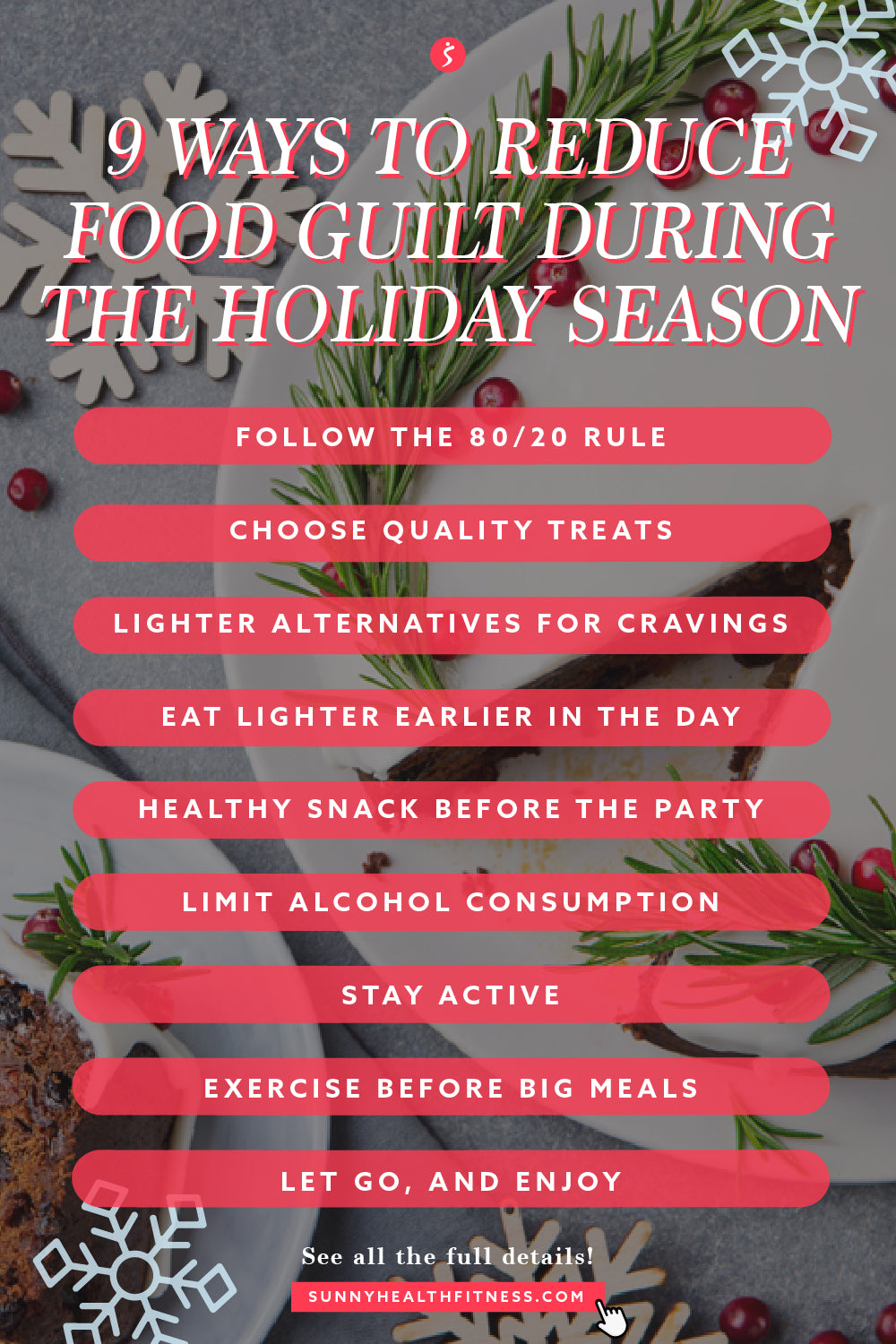 9 Ways to Reduce Food Guilt During the Holiday Season Infographic