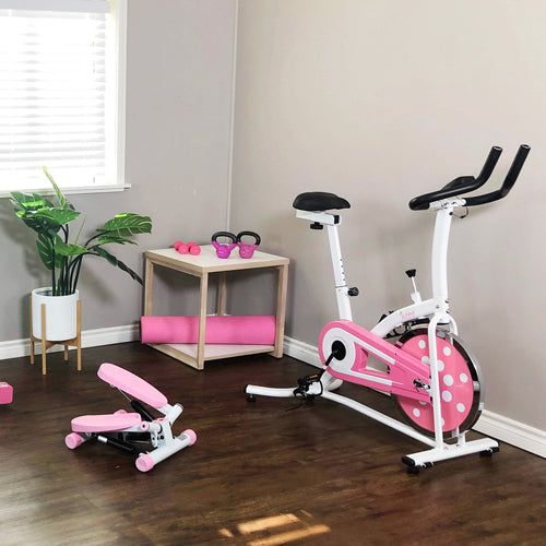 a pink home gym