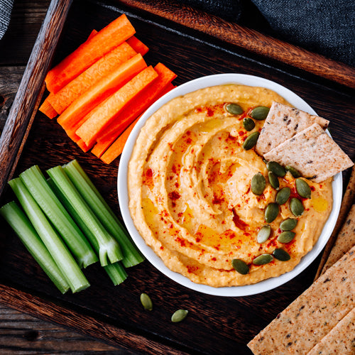 a bowl of chipotle hummus