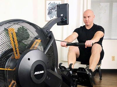 Sunny in-house trainer Matt is rowing