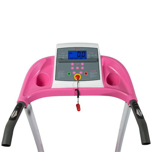 sunny-health-fitness-treadmills-pink-treadmill-manual-incline-LCD-display-P8700-monitor