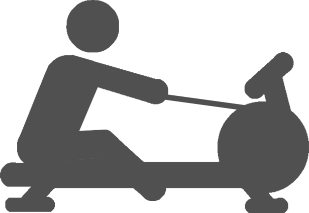 rowing machine exercise icon