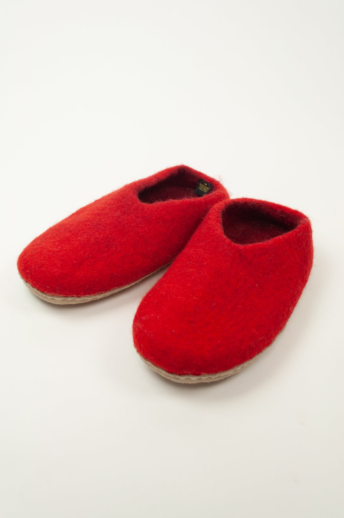 red slip on slippers