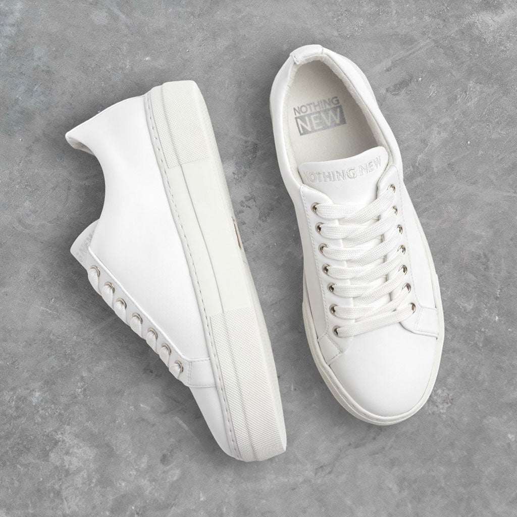 Women's Nova Upcycled Leather Sneaker In White - Nothing New®