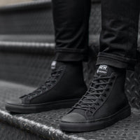 Men's Jet Black Canvas High Top Sneaker - Nothing New®