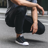 Men's Black Low Top Designer Sneaker - Nothing New®