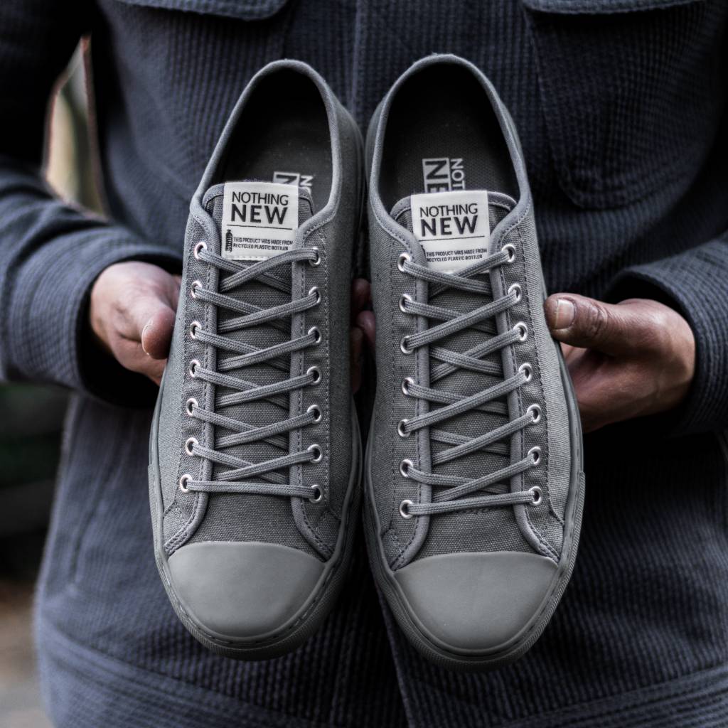 Håndfuld Ekspert Sydøst Men's Grey Canvas Low Top Designer Sneaker - Nothing New®
