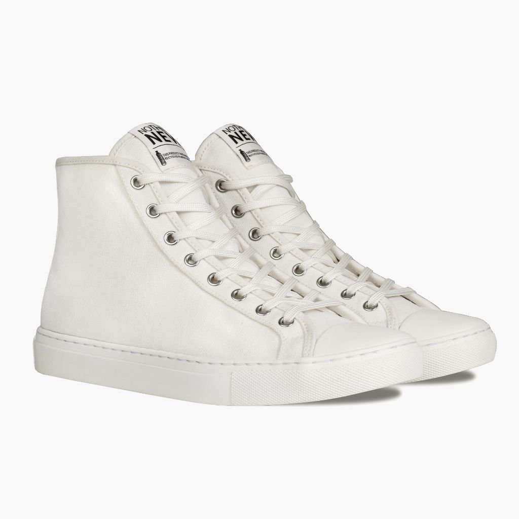 Men's Off-White Canvas High Top Designer Sneaker - Nothing New®