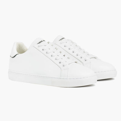 Women's Deluxe Leather Sneaker In White x Black Snake - Nothing New®