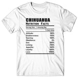 Chihuahua Nutrition Facts T-shirt