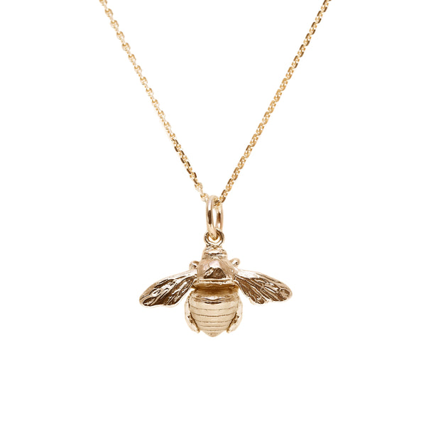 Bumble Bee Necklace Gold