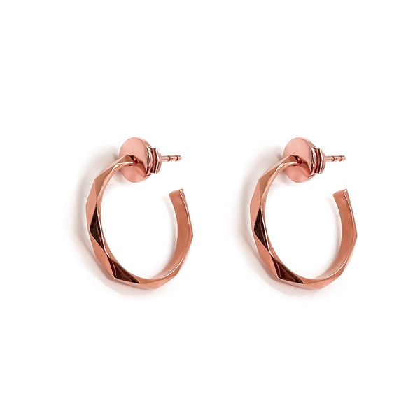 Facet Earrings Rose Gold