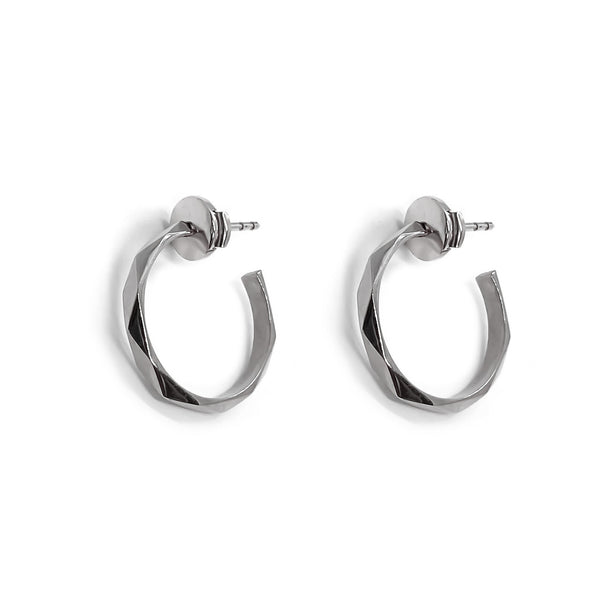 Facet Earrings Silver