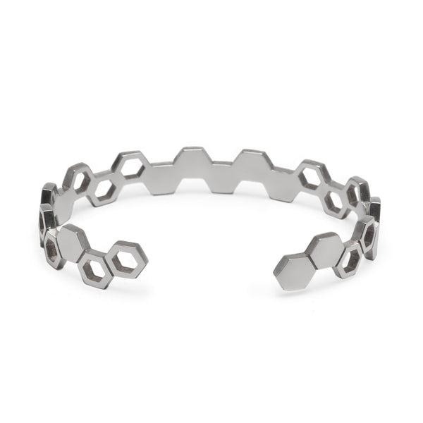 Silver Honeycomb Cuff