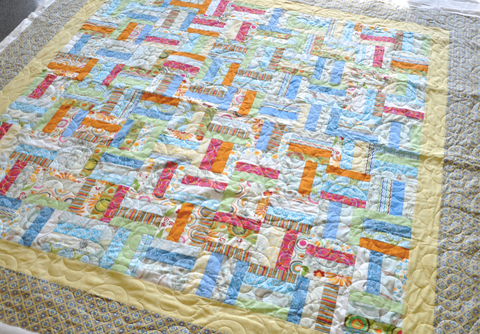 Mary's Scrappy Rail Fence Quilt - Quilted Thimble Cottage