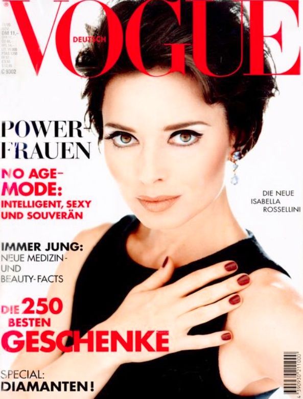 VOGUE GERMANY Magazine November 1995 ISABELLA ROSSELLINI Rie Rasmussen